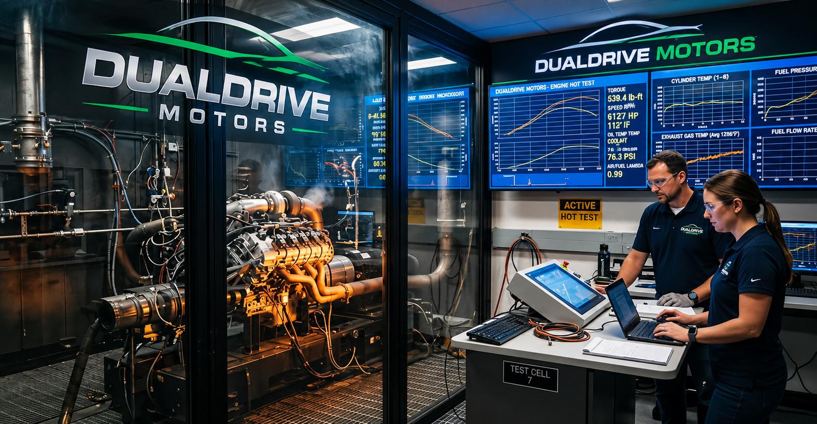 DualDrive Motors engine test facility