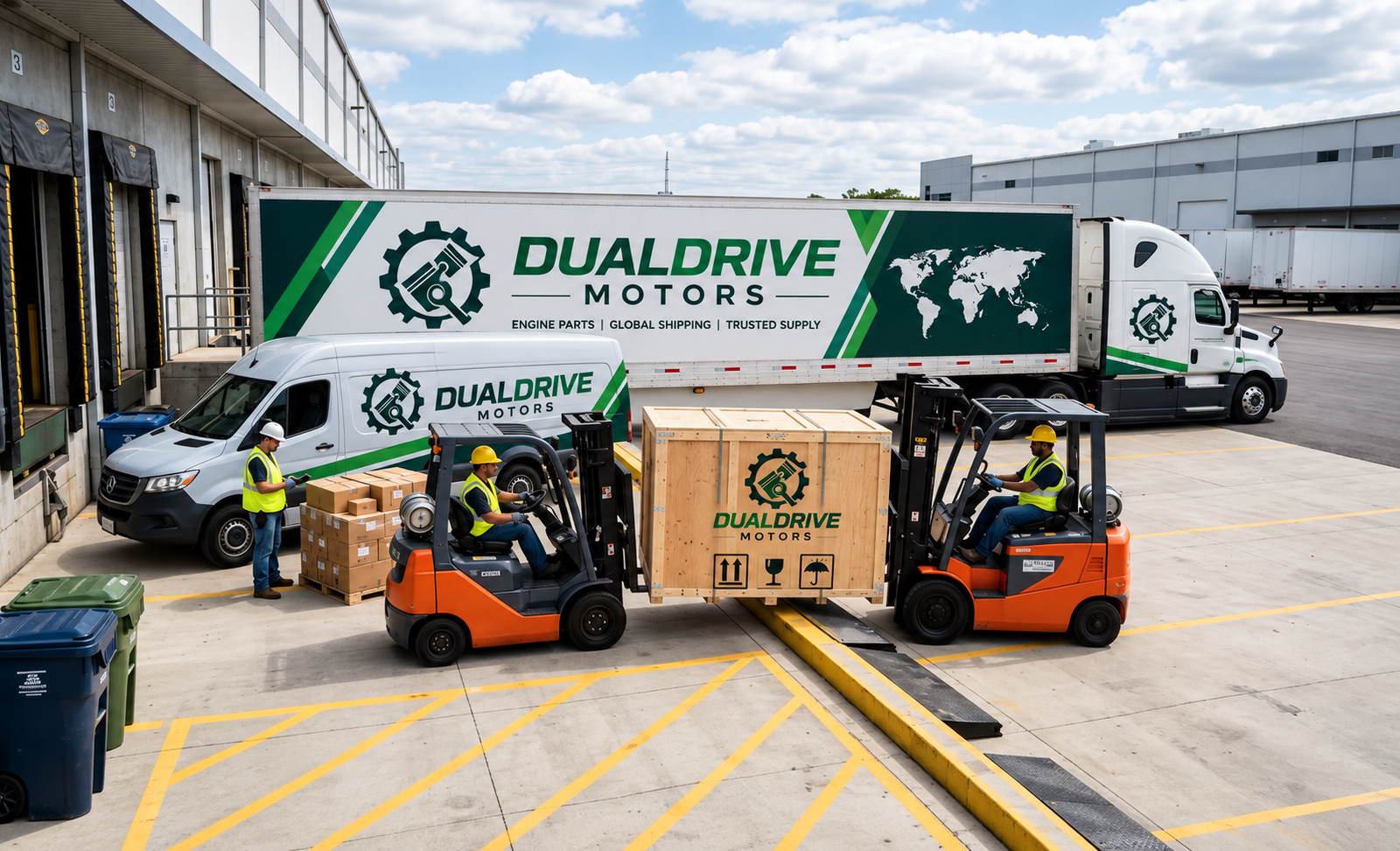 DualDrive Motors global shipping and engine logistics